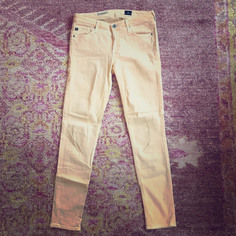 Adriano Goldschmied light neon orange ankle jean